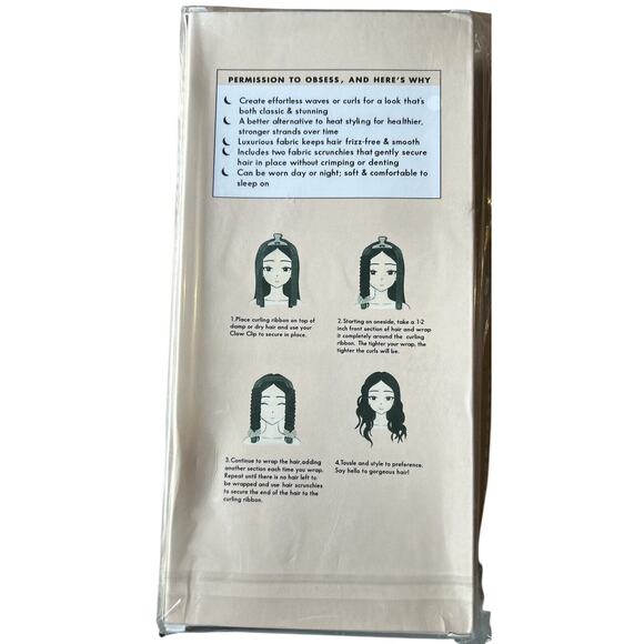 Heatless Hair Curling Set with Scrunchies - Luxurious Satin - Beauty Me - Picture 2 of 2